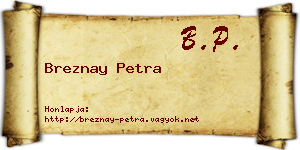 Breznay Petra névjegykártya